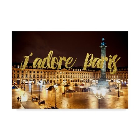 Trademark Fine Art Philippe Hugonnard 'Jadore Paris Place Vendome' Canvas Art, 30x47 PH01057-C3047GG